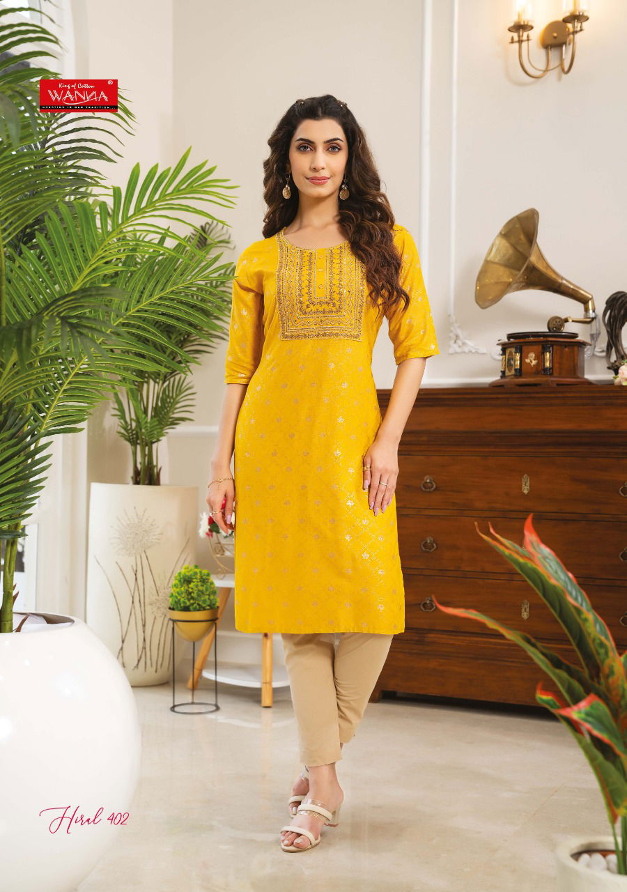 Wanna Hiral 4 Regular Wear Rayon Designer LAtest Kurti Collection